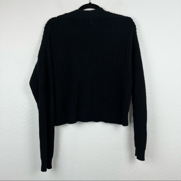 27 MILES MALIBU x REVOLVE Madison Chunky Cropped Knit Cardigan, Black Size Small - Picture 5 of 10